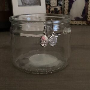 Silver Oval Earrings